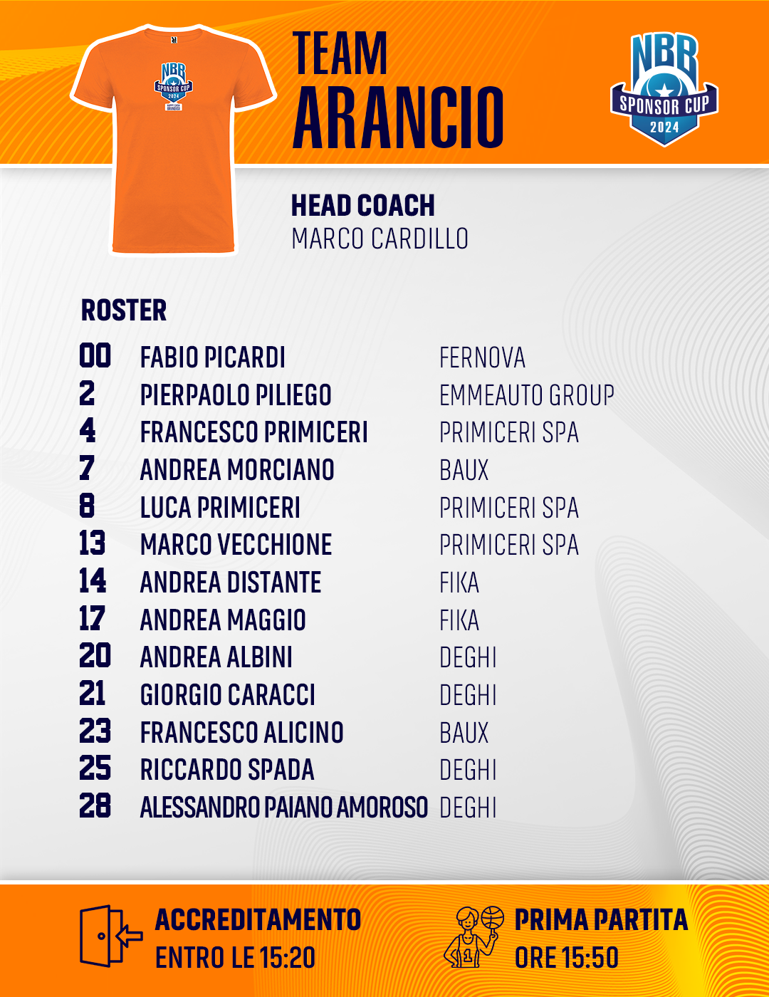 DEF Roster ARANCIO